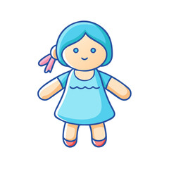 doll icon, doll vector illustration-simple illustration of doll, perfect for doll logos and icons