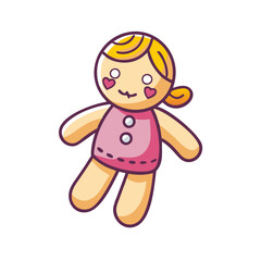 doll icon, doll vector illustration-simple illustration of doll, perfect for doll logos and icons