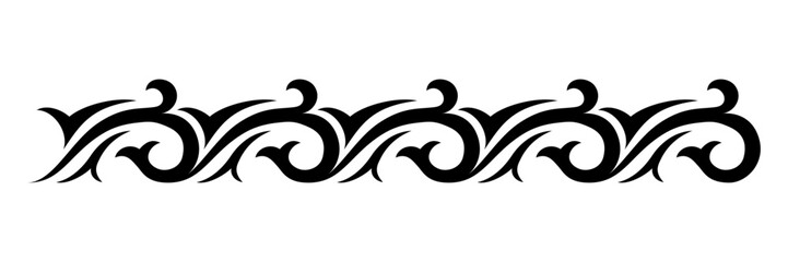 beautiful black baroque border element