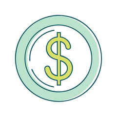 Obraz premium dollar sign icon, dollar sign vector illustration-simple illustration of dollar sign, perfect for dollar sign logos and icons