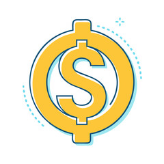 dollar sign icon, dollar sign vector illustration-simple illustration of dollar sign, perfect for dollar sign logos and icons