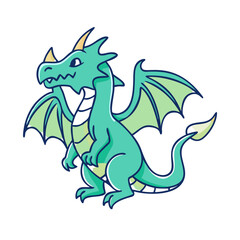 dragon icon, dragon vector illustration-simple illustration of dragon, perfect for dragon logos and icons