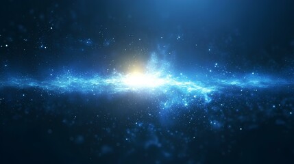 Fototapeta premium Blue light ray speed motion background, futuristic energy vector design for wallpaper and banner 