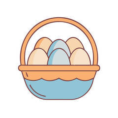 egg basket icon, egg basket vector illustration-simple illustration of egg basket, perfect for egg basket logos and icons