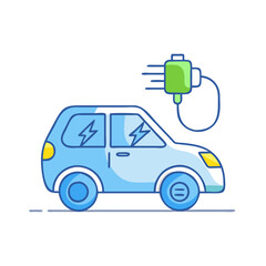 electric car icon, electric car vector illustration-simple illustration of electric car, perfect for electric car logos and icons
