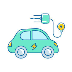 electric car icon, electric car vector illustration-simple illustration of electric car, perfect for electric car logos and icons