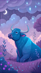 A NEON COW || MOBILE WALLPAPER