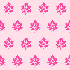 Pink Floral Seamless Pattern