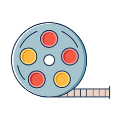 film reel icon, film reel vector illustration-simple illustration of film reel, perfect for film reel logos and icons