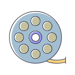 film reel icon, film reel vector illustration-simple illustration of film reel, perfect for film reel logos and icons