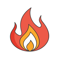 fire icon, fire vector illustration-simple illustration of fire, perfect for fire logos and icons