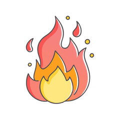 fire icon, fire vector illustration-simple illustration of fire, perfect for fire logos and icons