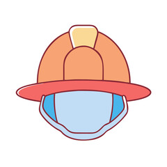 firefighter helmet icon, firefighter helmet vector illustration-simple illustration of firefighter helmet, perfect for firefighter helmet logos and icons
