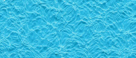 Obraz premium Turquoise rippled water texture background. Shining blue water ripple pool abstract vector