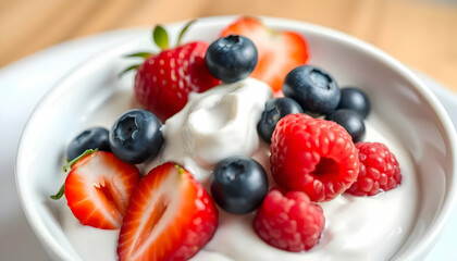 Delicious Yogurt Parfait with Fresh Berries