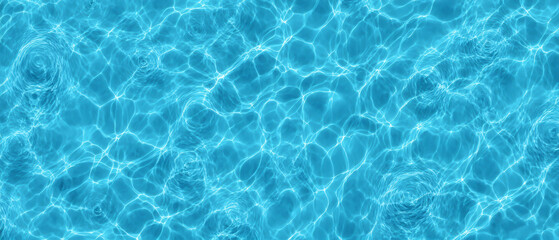 Obraz premium Turquoise rippled water texture background. Shining blue water ripple pool abstract vector