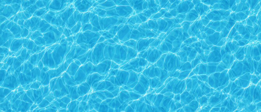 Turquoise rippled water texture background. Shining blue water ripple pool abstract vector