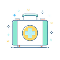 Obraz premium first aid icon, first aid vector illustration-simple illustration of first aid, perfect for first aid logos and icons