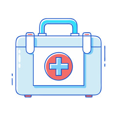 Obraz premium first aid kit icon, first aid kit vector illustration-simple illustration of first aid kit, perfect for first aid kit logos and icons