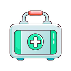 Obraz premium first aid kit icon, first aid kit vector illustration-simple illustration of first aid kit, perfect for first aid kit logos and icons
