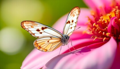Fototapeta premium a close up of a butterfly on a flower