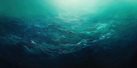 Serene deep blue and green textured gradient background