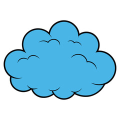 Beautiful clouds on sky vector illustration.