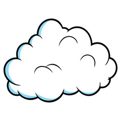 Beautiful clouds on sky vector illustration.