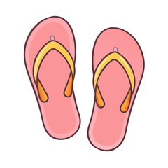flip flops icon, flip flops vector illustration-simple illustration of flip flops, perfect for flip flops logos and icons