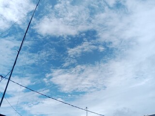 line against blue sky