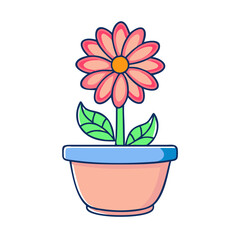 flower pot icon, flower pot vector illustration-simple illustration of flower pot, perfect for flower pot logos and icons