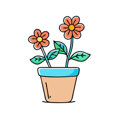 flower pot icon, flower pot vector illustration-simple illustration of flower pot, perfect for flower pot logos and icons