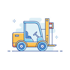 forklift icon, forklift vector illustration-simple illustration of forklift, perfect for forklift logos and icons