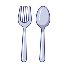 fork spoon icon, fork spoon vector illustration-simple illustration of fork spoon, perfect for fork spoon logos and icons
