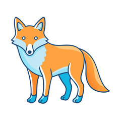 Obraz premium fox icon, fox vector illustration-simple illustration of fox, perfect for fox logos and icons