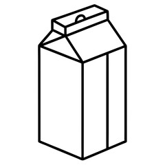 Minimalist Milk Carton Vector Design