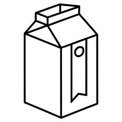 Minimalist Milk Carton Vector Design