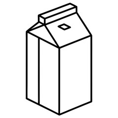 Minimalist Milk Carton Vector Design