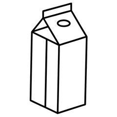 Minimalist Milk Carton Vector Design