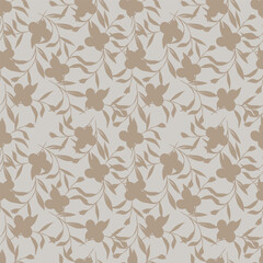 Cute hand drawn floral seamless pattern background