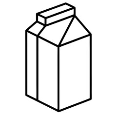 Minimalist Milk Carton Vector Design