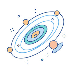 galaxy icon, galaxy vector illustration-simple illustration of galaxy, perfect for galaxy logos and icons