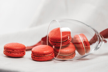 Red macvarons for Valentine's day.
