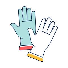 gardening gloves icon, gardening gloves vector illustration-simple illustration of gardening gloves, perfect for gardening gloves logos and icons