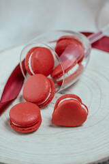 Red macvarons for Valentine's day.