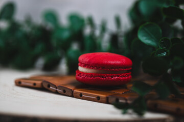 Red macvarons for Valentine's day.