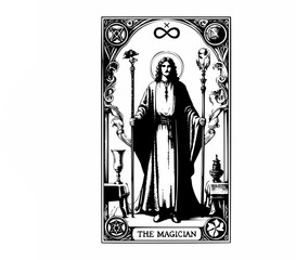 Fototapeta premium Exploring The Magician in Tarot Art