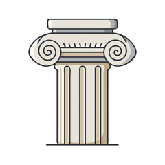 greek column icon, greek column vector illustration-simple illustration of greek column, perfect for greek column logos and icons