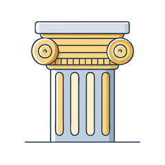 greek column icon, greek column vector illustration-simple illustration of greek column, perfect for greek column logos and icons