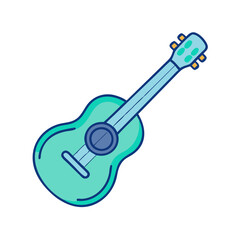 guitar icon, guitar vector illustration-simple illustration of guitar, perfect for guitar logos and icons